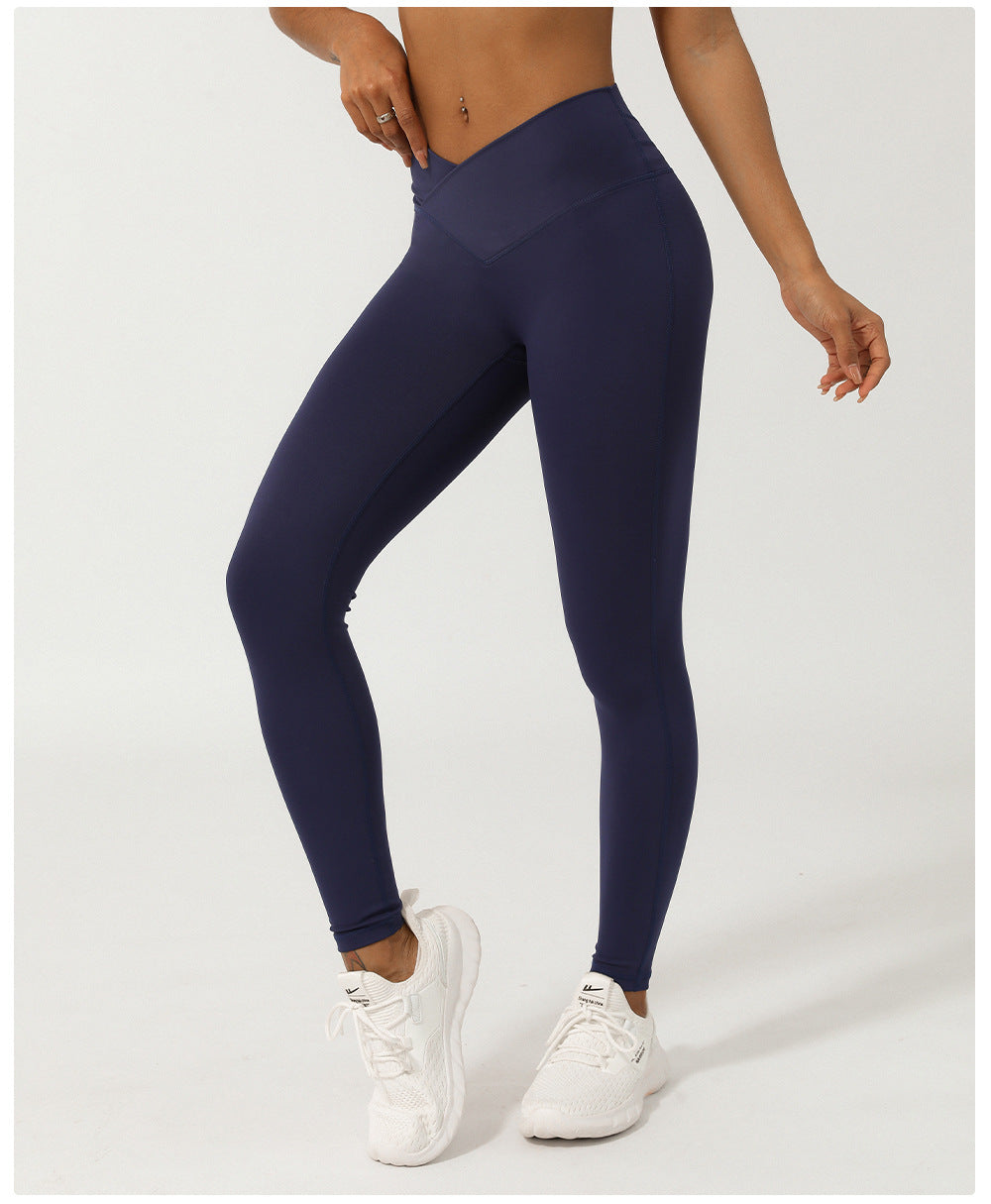 V-Shaped Cross Waist Leggings