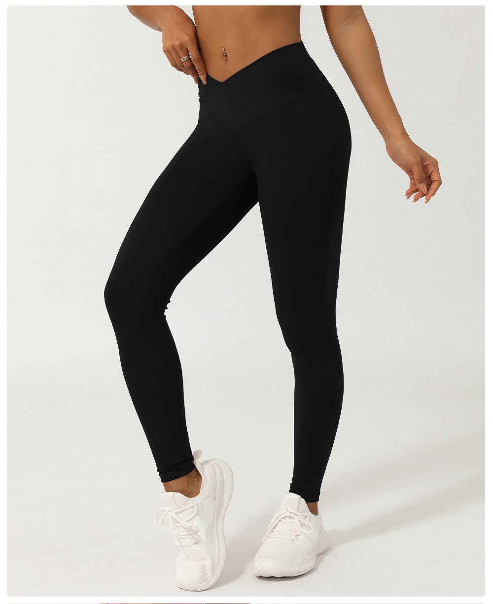 V-Shaped Cross Waist Leggings