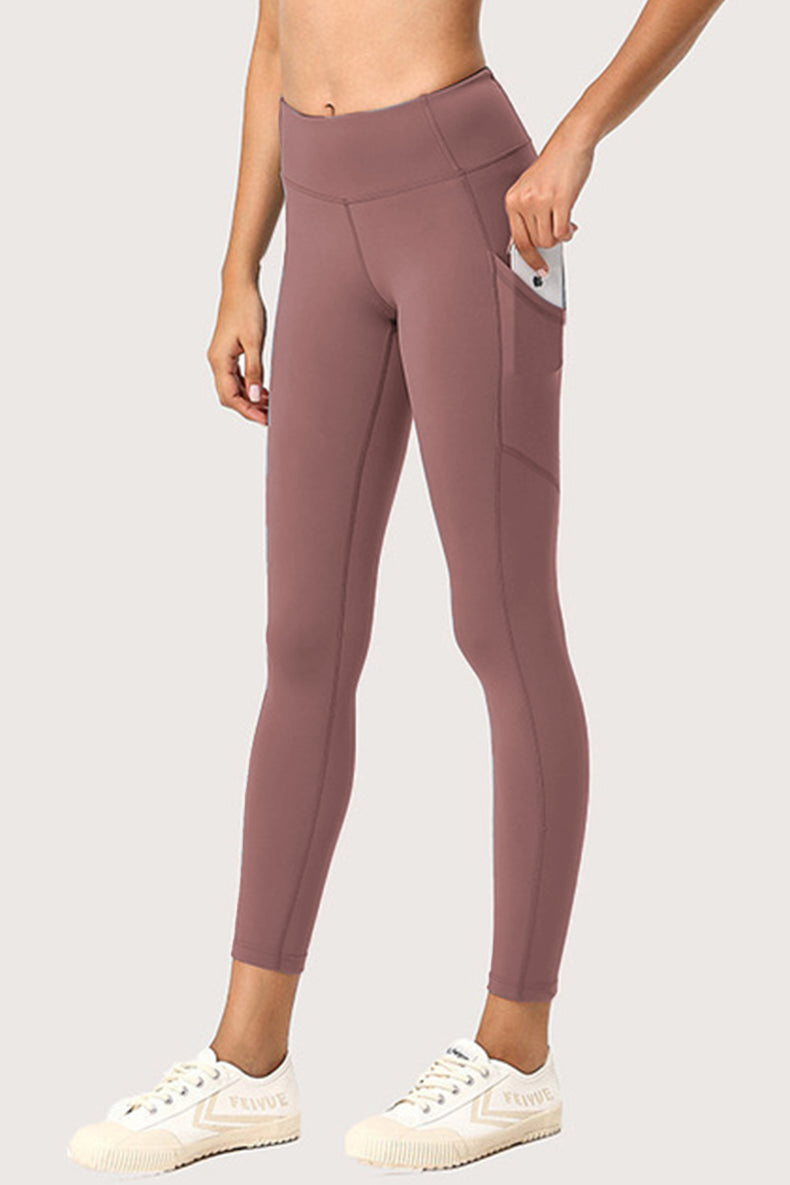 High Raise Yoga Leggings With Side Pockets