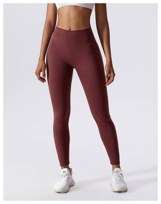 Pleated V-shaped Back Leggings