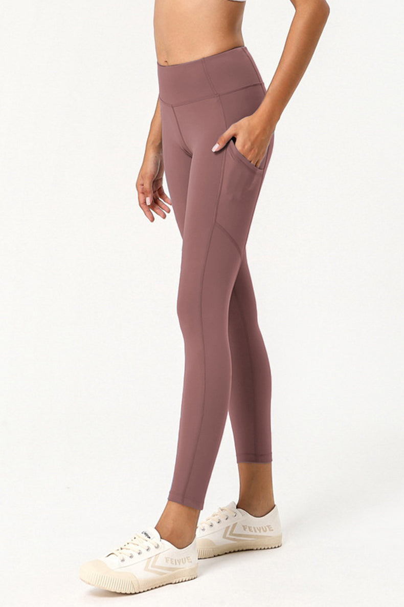 High Raise Yoga Leggings With Side Pockets