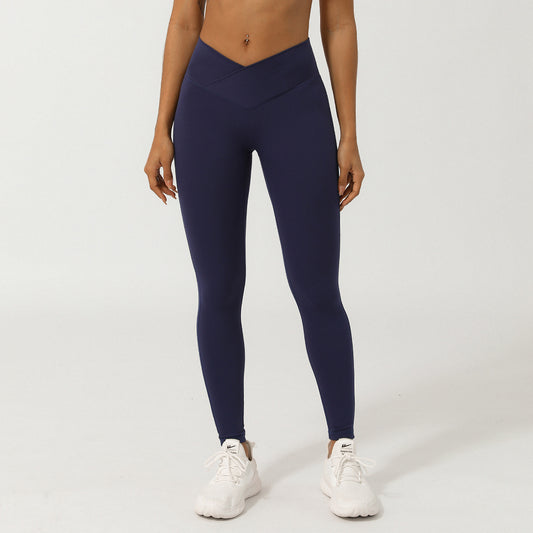 V-Shaped Cross Waist Leggings