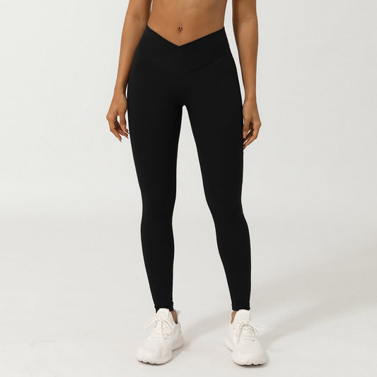 V-Shaped Cross Waist Leggings