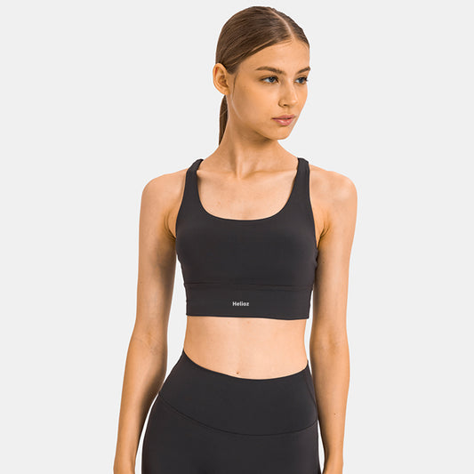 Cross back sports bra