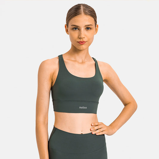 Cross back sports bra